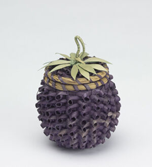 Brown ash, sweetgrass, commercial dye