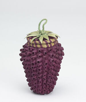 Brown ash, sweetgrass, commercial dye