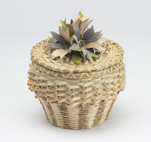 Brown ash, sweetgrass, commercial dye