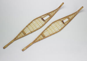 Brown ash, nylon cord, leather