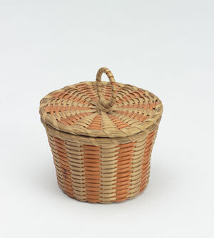 Brown ash, sweetgrass, commercial dye