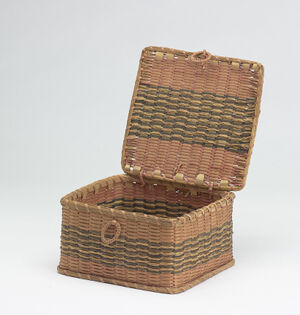 Brown ash, sweetgrass, commercial dye