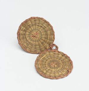 Brown ash, sweetgrass, commercial dye