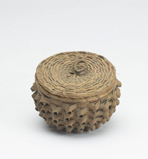 Brown ash, sweetgrass, commercial dye