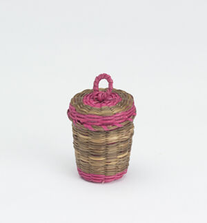 Brown ash, sweetgrass, commercial dye