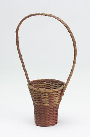 Brown ash, sweetgrass, commercial dye