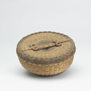 Brown ash, sweetgrass, commercial dye