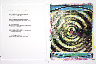 Portfolio of 20 four-color silkscreens and poems with title page and colophon