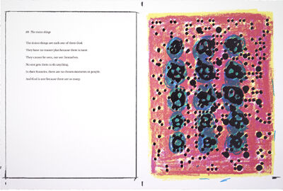 Portfolio of 20 four-color silkscreens and poems with title page and colophon