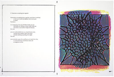 Portfolio of 20 four-color silkscreens and poems with title page and colophon