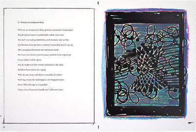 Portfolio of 20 four-color silkscreens and poems with title page and colophon