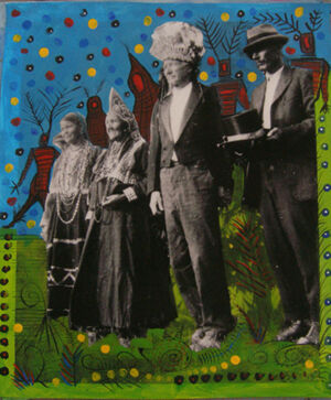 Mixed Media on photograph