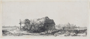 Etching on laid paper