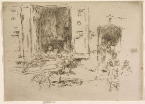 Etching and drypoint in dark brown ink on cream laid paper; third state (of eight)