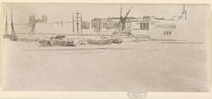 Etching in black ink on off-white laid paper; only state