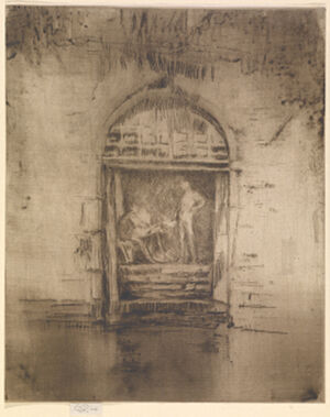 Drypoint in dark brown ink on off-white laid paper; first state (of three)