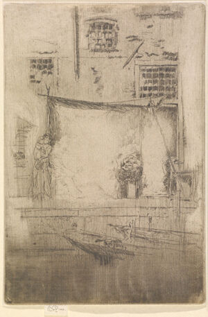 Etching and drypoint in dark brown ink on ivory laid paper; third state (of twenty-one)