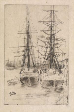 Etching and drypoint in black ink on cream Japanese paper; fourth state (of five)