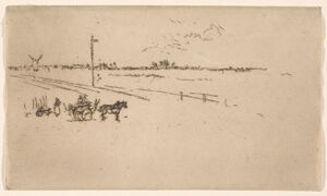 Etching and drypoint in dark brown ink on cream laid paper; first state (of two)