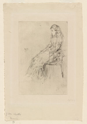 Drypoint in black ink on cream laid paper; fourth state (of six)