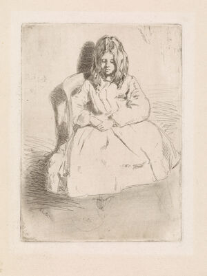 Etching in black ink on cream laid paper; first state (of three)