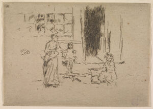 Etching and drypoint in dark brown ink on cream laid paper; second (final) state