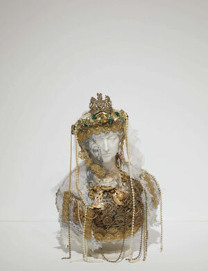 Mixed Media on Copeland Parian bust