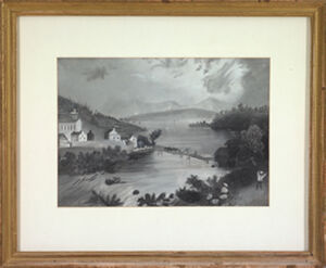 charcoal on marble-dusted drawing board