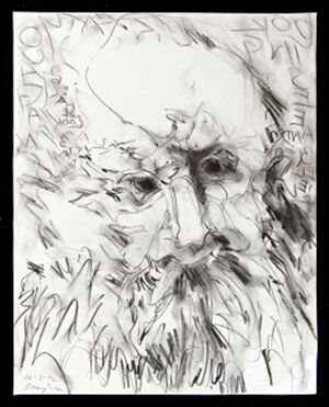 Wax pencil on vellum