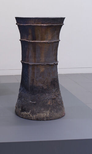 High fired stoneware with glaze, custom-made plinth