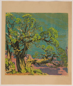 Woodcut on paper, AP