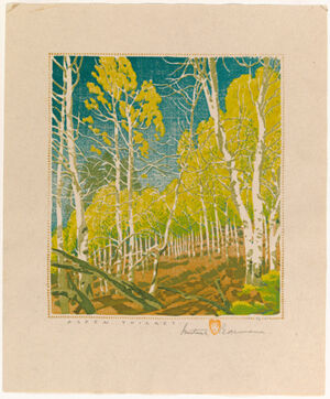Color woodcut, Ed. 42/125 final, signed color woodcut