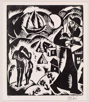 Woodcut on paper, AP