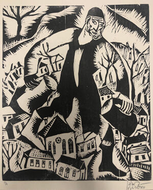 Woodcut on paper, AP