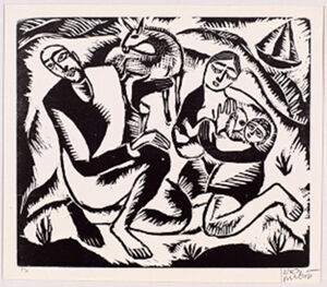 Woodcut on paper, AP