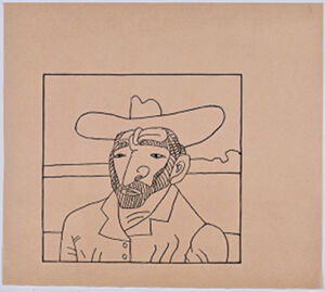 Relief print on paper