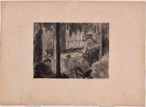 Etching on paper
