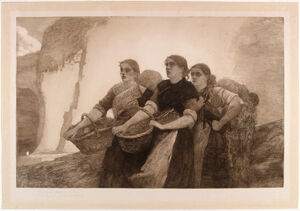 Etching on paper