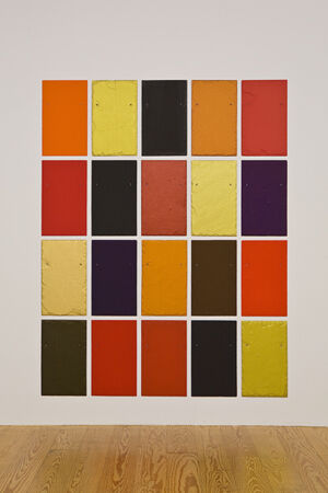 Pigments and Polyurethane Dispersion on Slate