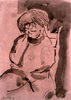 Ink and wash on paper